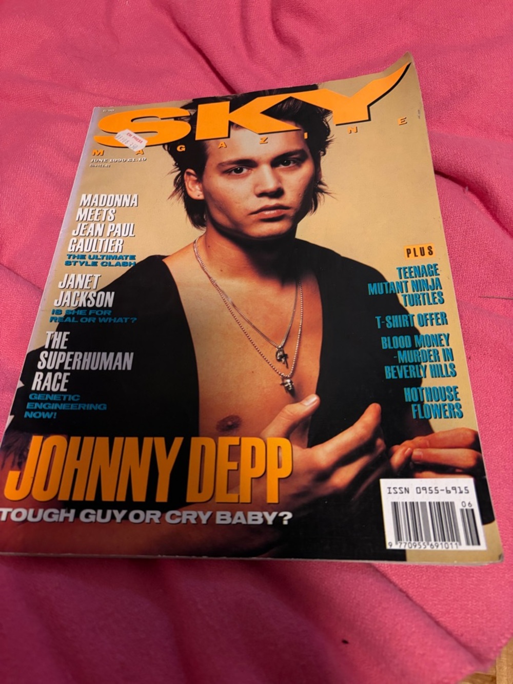 Sky magazine June 1990 🖤 Johnny Depp Madonna JP Gaultier